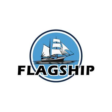 Ship logo design Stock Illustration