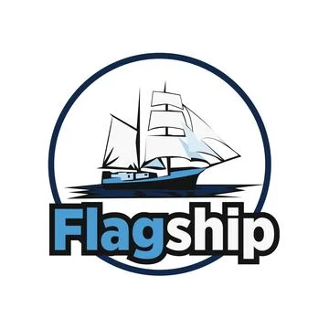 Ship logo design Illustrazione stock