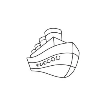 Ship logo icon. Logo Elements of water craft. Premium quality graphic design Stock Illustration