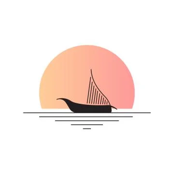 Ship logo, illustration, vector Stock Illustration