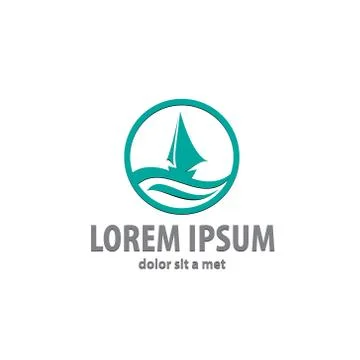Ship Logo Sign Stock Illustration