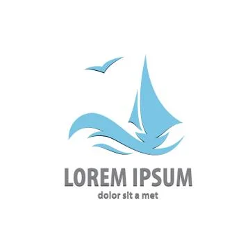 Ship Logo Sign Stock Illustration