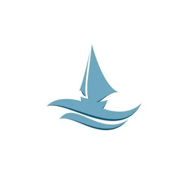 Ship Logo Sign Stock Illustration