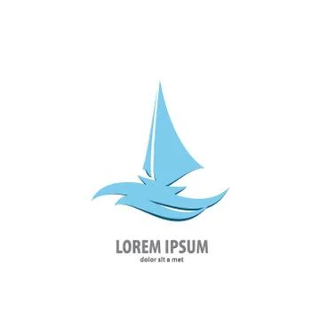 Ship Logo Sign Stock Illustration
