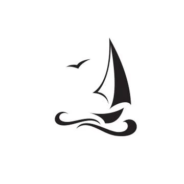 Ship Logo Sign Stock Illustration