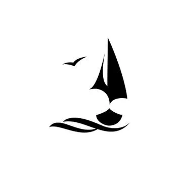 Ship Logo Sign Stock Illustration