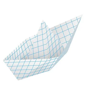 A ship made of squared paper. Stock Illustration