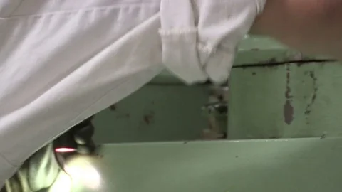 Ship mechanic working on engine Video stock 81078091