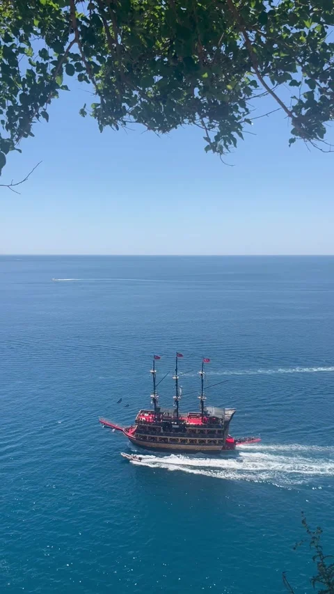 Ship in Mediterranean Sea Stock Footage 339913288