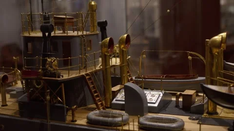 Ship Model Display in Store Stock Footage 288633403