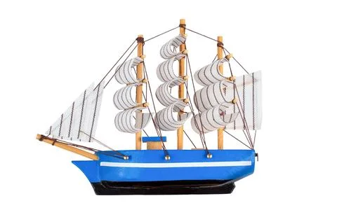 Ship model isolated on white background. Stock Photos