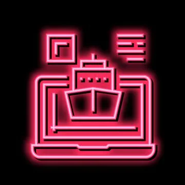 Ship modeling computer program color icon vector illustration Stock Illustration