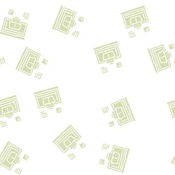 Ship modeling computer program glyph seamless pattern Illustrazione stock