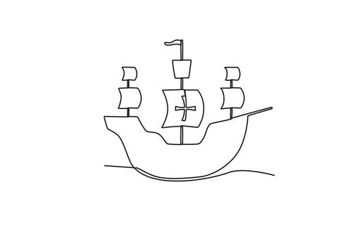 A ship with a modern design Stock Illustration