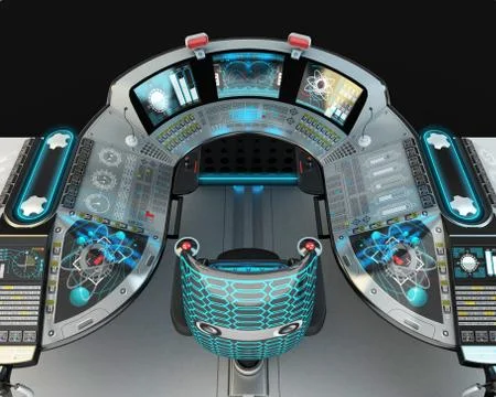 Ship modular equipment. Multipurpose control panel large-sized vessels. The Stock Illustration