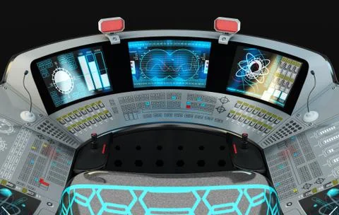 Ship modular equipment. Multipurpose control panel large-sized vessels. The Stock Illustration
