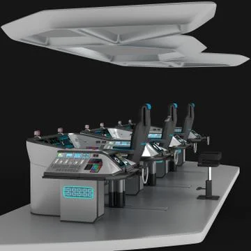 Ship modular equipment. Multipurpose control panel large-sized vessels. The Stock Illustration