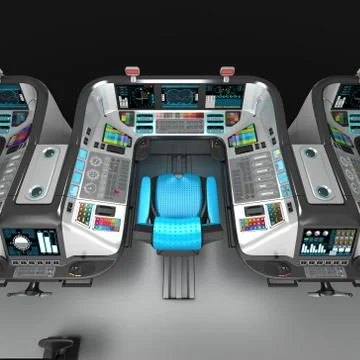 Ship modular equipment. Multipurpose control panel large-sized vessels. The Stock Illustration