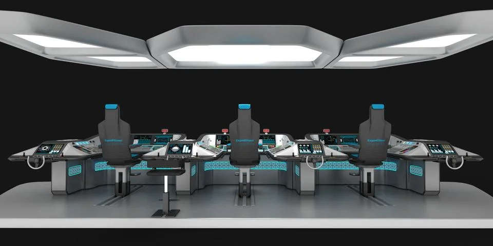 Ship modular equipment. Multipurpose control panel large-sized vessels. The Stock Illustration
