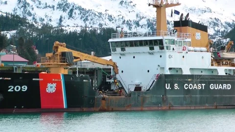 Ship moored at the harbor Stock Footage 83184237