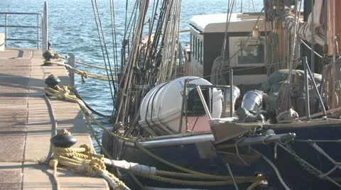 Ship Moored in the Port Stockbeeldmateriaal 21771522