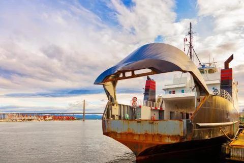Ship moored at the quay Foto stock