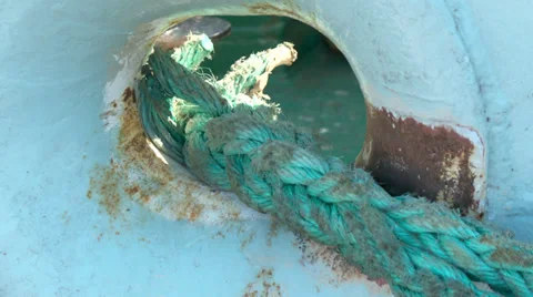 Ship mooring rope Stock Footage 34286290