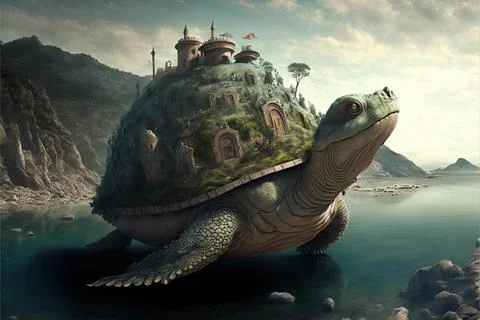 On A Ship On Mountainous Cliffs Stock Illustration