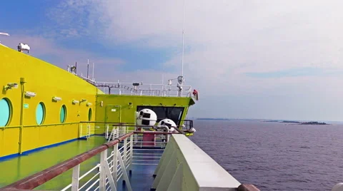 Ship moves over the ocean Stock Footage 41714066