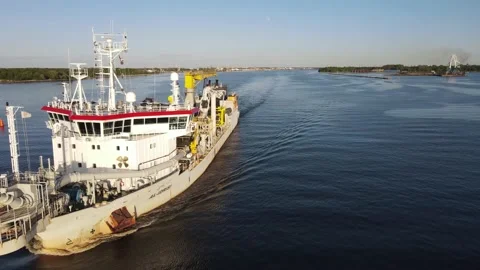 Ship moving closeup Stock Footage 159278096