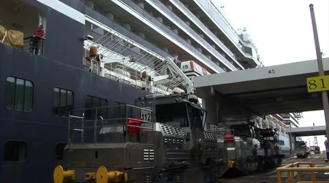 Ship moving down in the Panama Canal Video stock 67812531