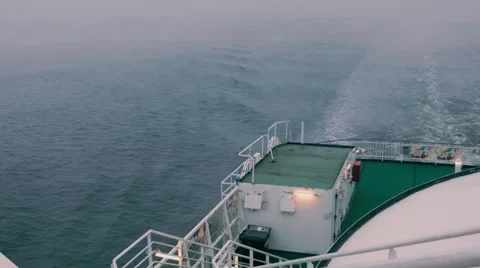 Ship moving in open sea Stock Footage 49093020