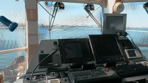 Ship navigation equipment Stock Footage 98949470