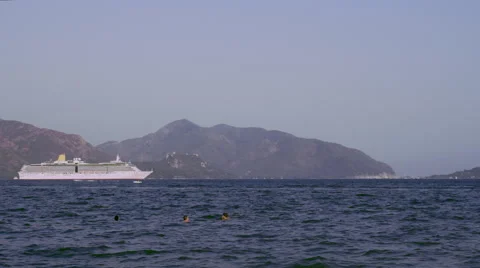 Ship near the beach Stock Footage 54836865