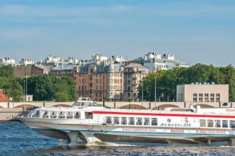 Ship on Neva. Stock Photos