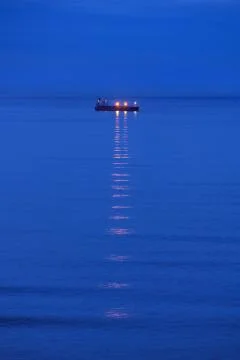 Ship at night Stock Photos