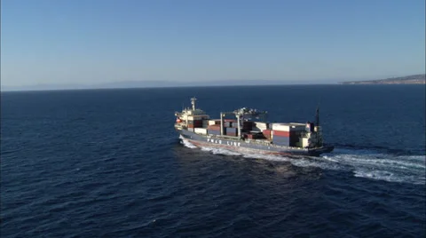 Ship Open Ocean Stock Footage 37405800