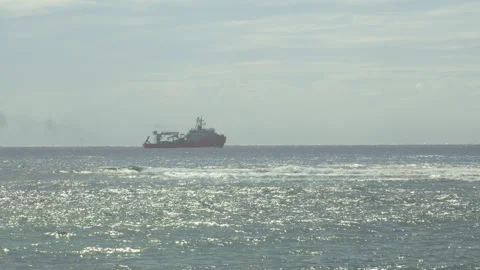Ship out at sea Stock Footage 247120859