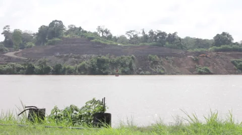 Ship Panama Canal  Stock Footage 58633817
