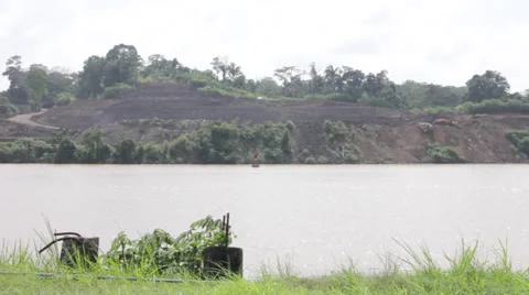 Ship Panama Canal Timelapse Stock Footage 58633403