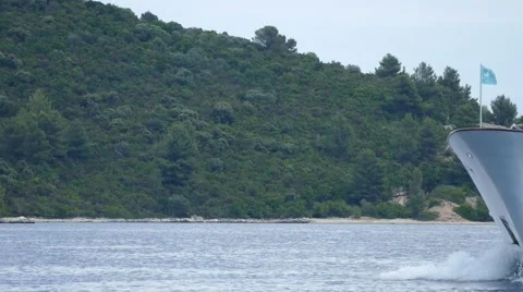 Ship passing by Coast Stock Footage 54899045