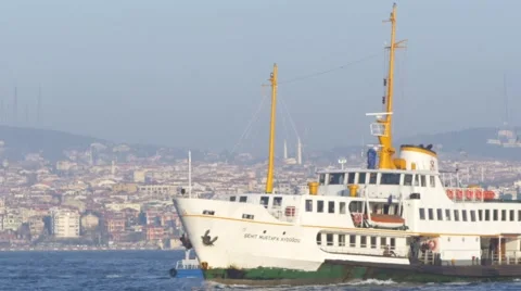 Ship Passing Stock Footage 48687019