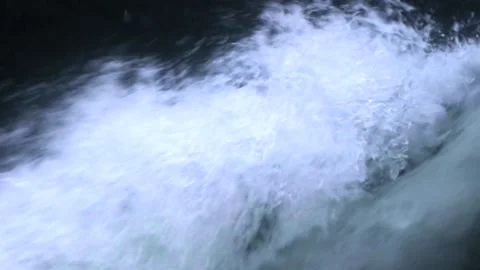 Ship passing through wavy water with high current. Stock Footage 135798329