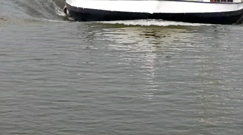 Ship Passing under a Bridge Stock Footage 787163