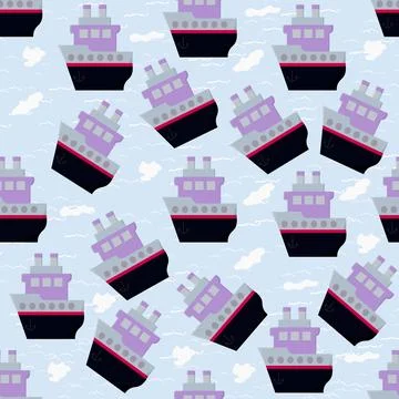 Ship pattern Stock Illustration