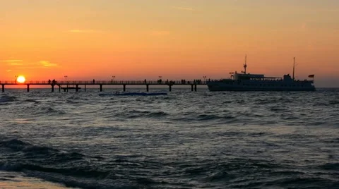 Ship at pier Stock Footage 40516225