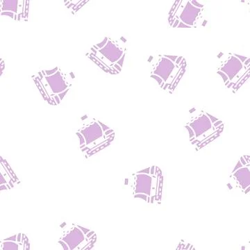 Ship pirate glyph vector seamless pattern Stock Illustration