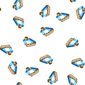 Ship pirate isometric icon seamless pattern 스톡 일러스트