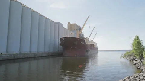 Ship in Port Stock Footage 35596724