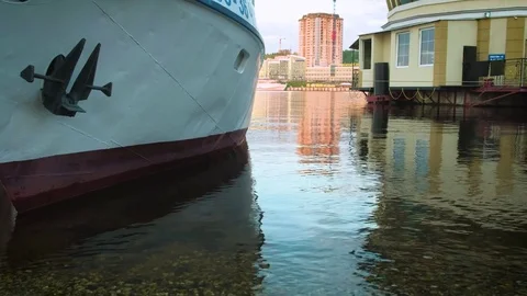 The ship is in the port Stock Footage 75957854